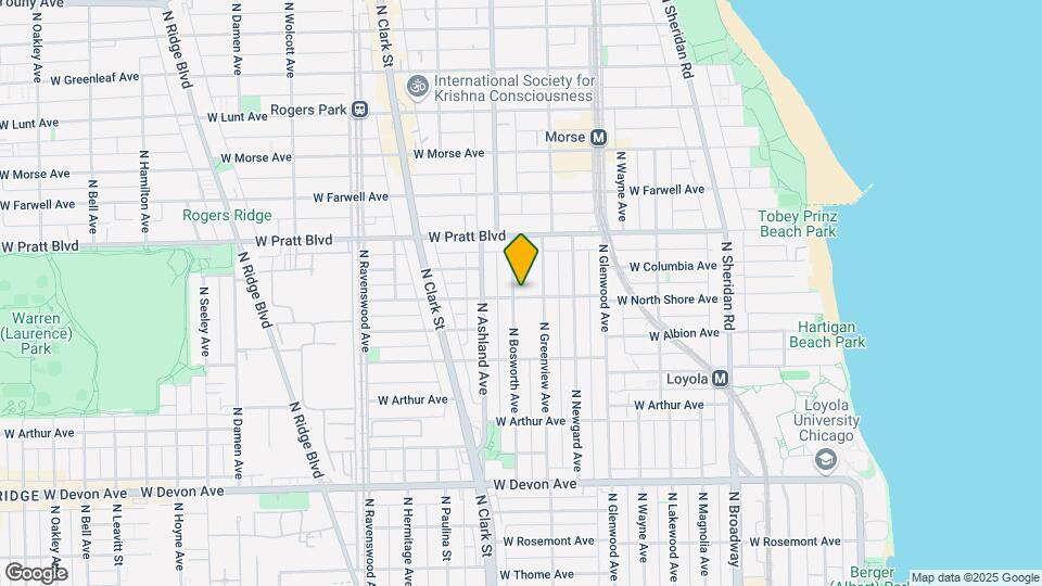 6701 N Bosworth Ave Map and Location Details
