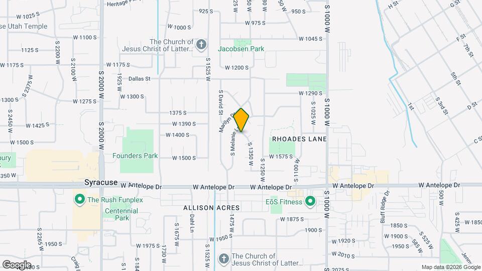 1452 S 1350 W Map and Location Details