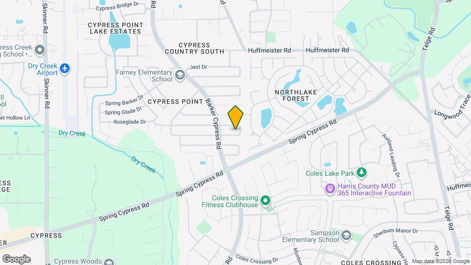 16110 Cypress Valley Dr Map and Location Details