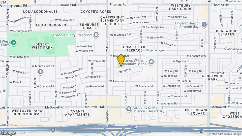 5739 W Monte Vista Rd Map and Location Details