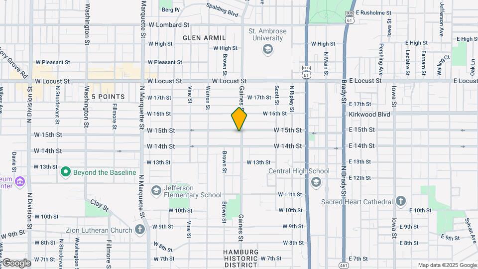 1424 N Gaines St Map and Location Details