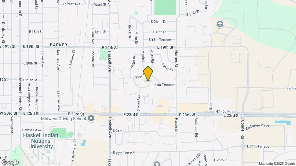 1412 E 21st Terrace Map and Location Details