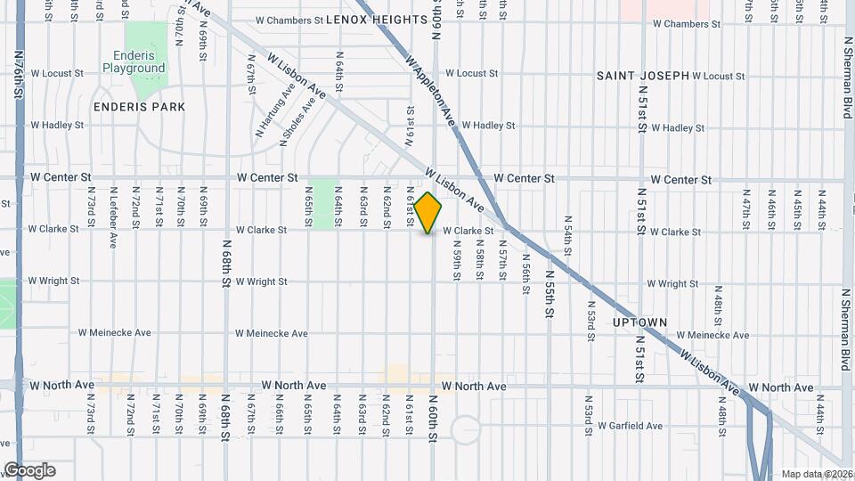 2567 N 60th St, Unit Upper Map and Location Details