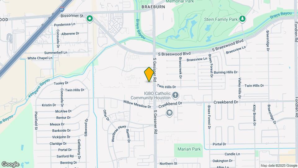 10222 S Gessner Rd Map and Location Details