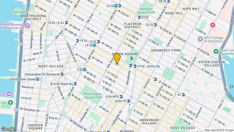 22 E 13th St Map and Location Details