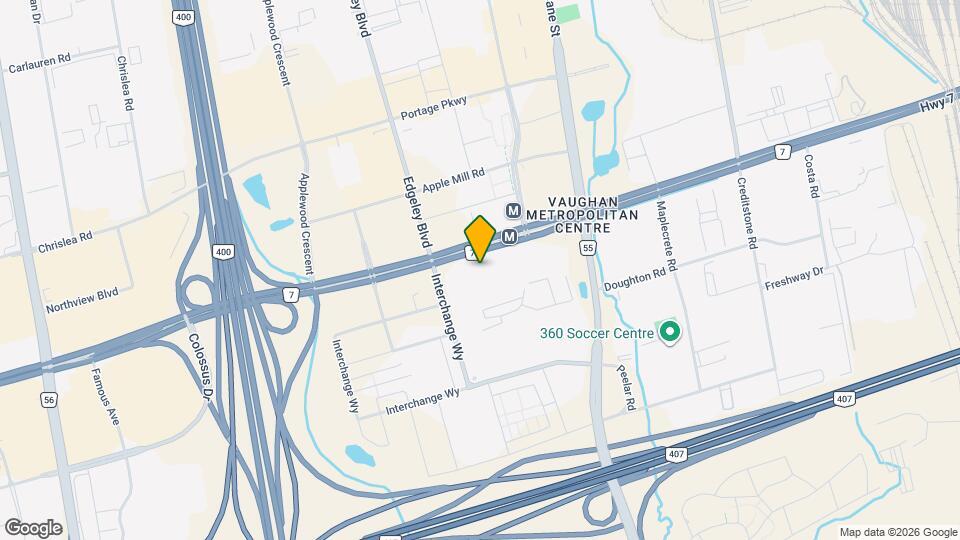 Vaughan Metropolitan Centre Map and Location Details