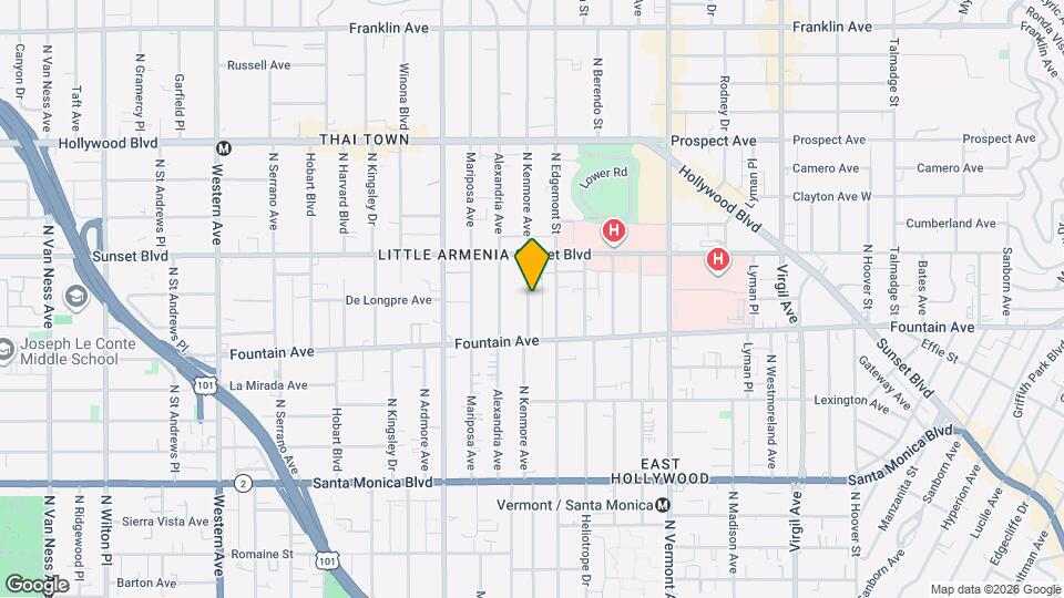 1344 N Kenmore Ave Map and Location Details