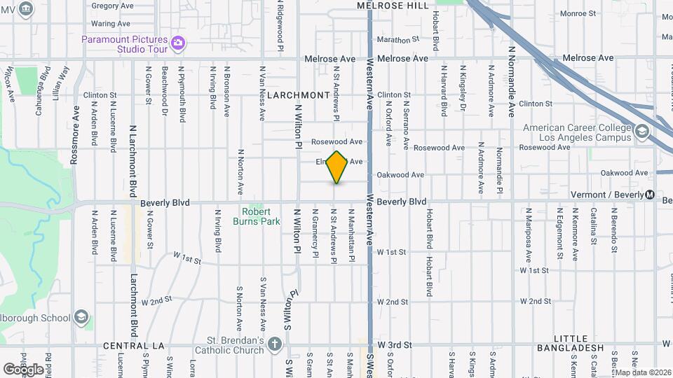 314 N St Andrews Pl Map and Location Details