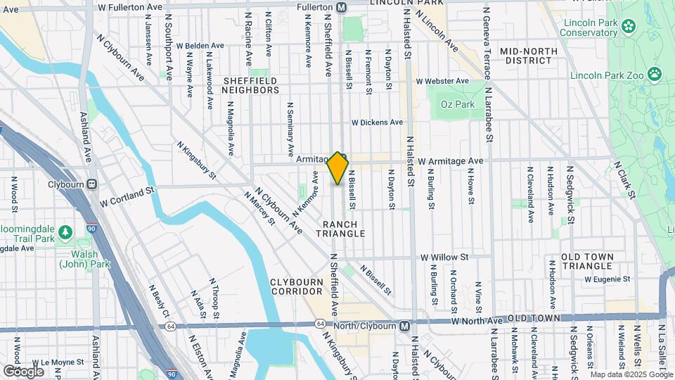 1933 N Sheffield Ave Map and Location Details