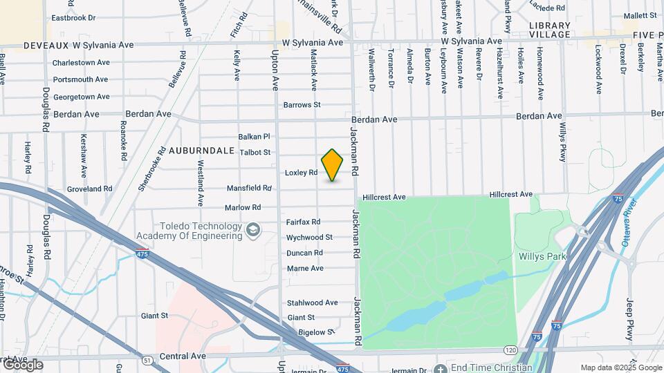 1736 Mansfield Rd Map and Location Details