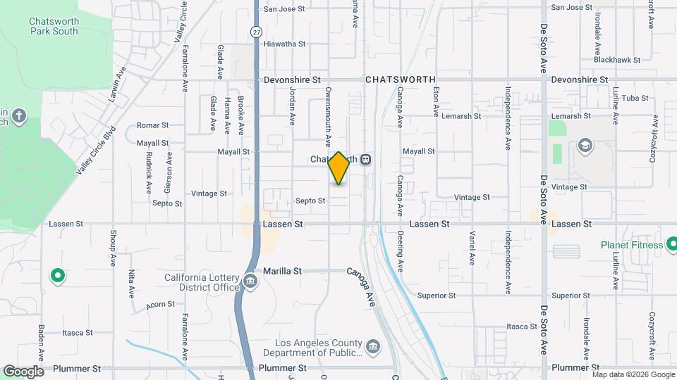 9960 Owensmouth Ave Map and Location Details