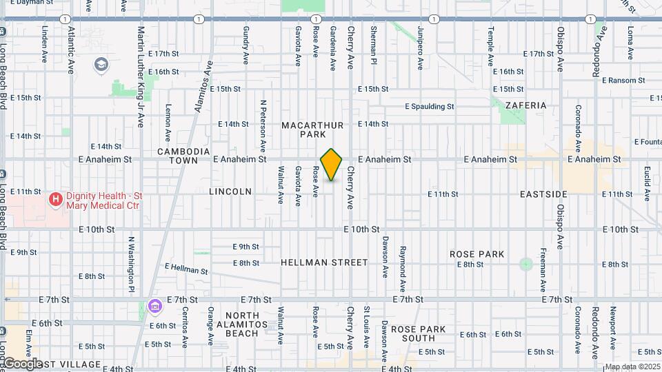 1119 Gardenia Ave Map and Location Details
