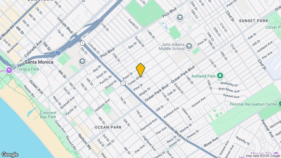 1018 Cedar St Mapa y Detalles de la Ubicación