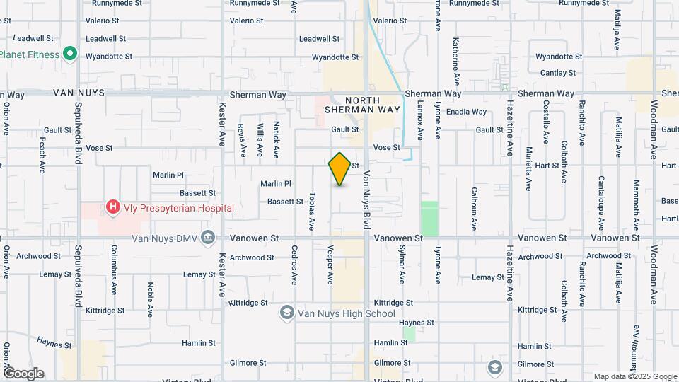 6918 Vesper Ave Map and Location Details