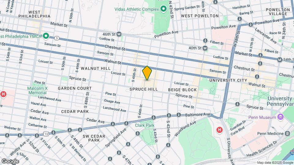 255 S 44th St Map and Location Details