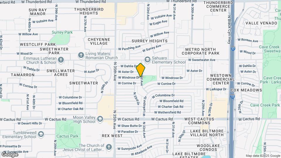 3301 W Windrose Dr Map and Location Details