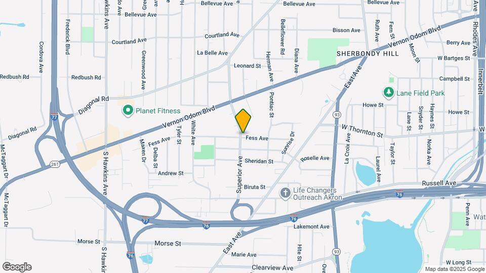 889 Fess Ave Map and Location Details