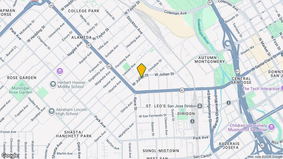 1034 W Julian St Map and Location Details