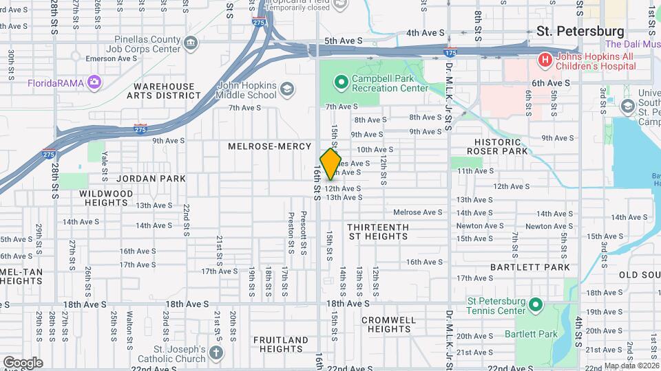 1445 12th Ave S Map and Location Details