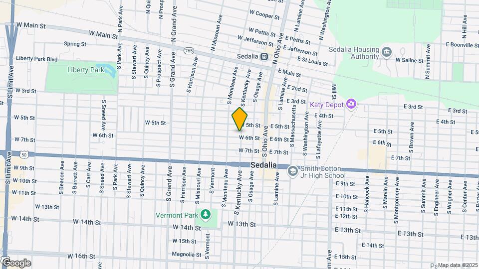 302 W 6th St Map and Location Details