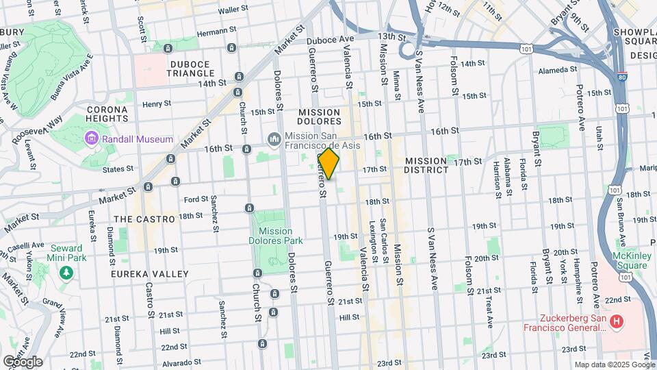 545 Guerrero St Map and Location Details