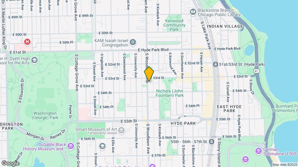 5319-5321 S Woodlawn Ave Map and Location Details