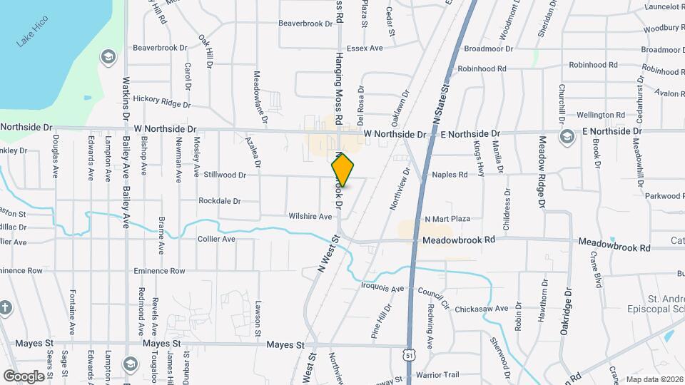 3718 Northbrook Dr Map and Location Details