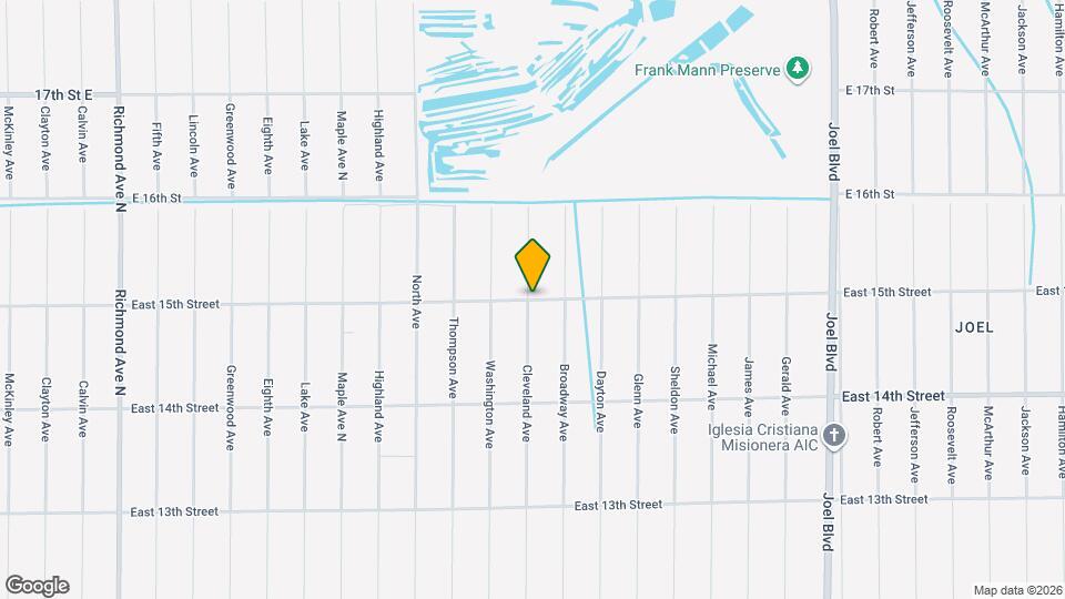 1505 East 15th Street Map and Location Details