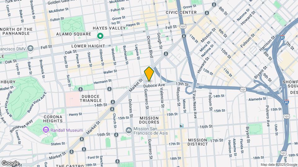 Mission Dolores Edwardian Mapa y Detalles de la Ubicación