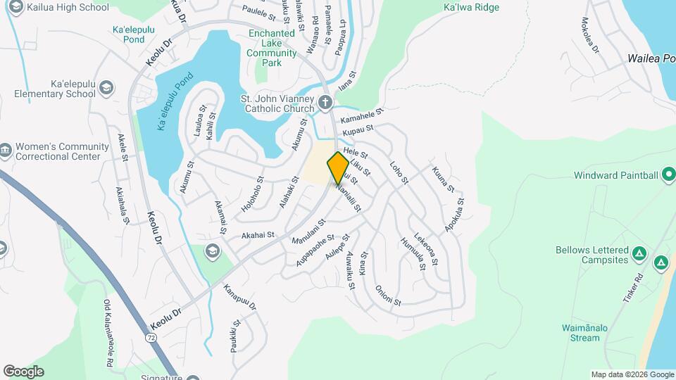 1017 Nanialii St Map and Location Details