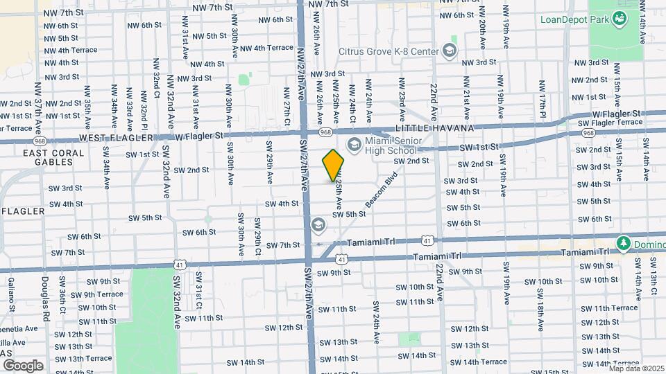 2520 SW 3rd St, Unit Efficiency Map and Location Details