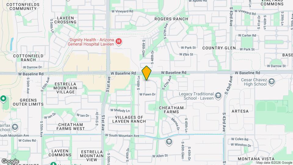 4821 W Valencia Dr Map and Location Details