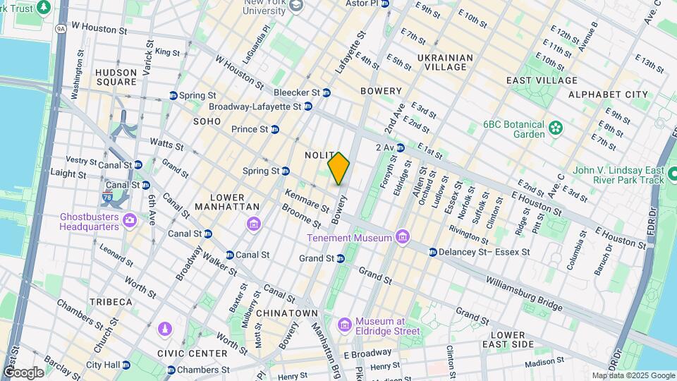 200 Bowery Street Mapa y Detalles de la Ubicación