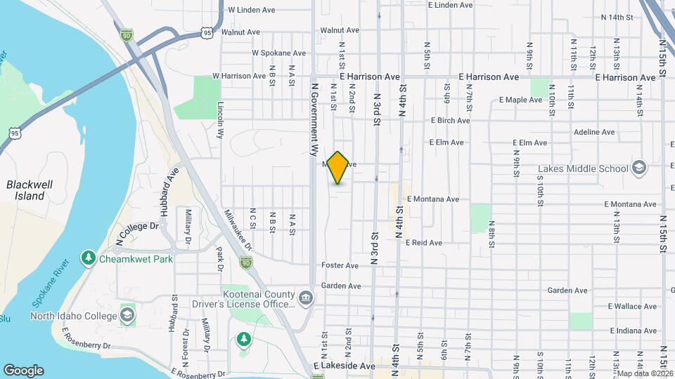 835 N 2nd St Map and Location Details