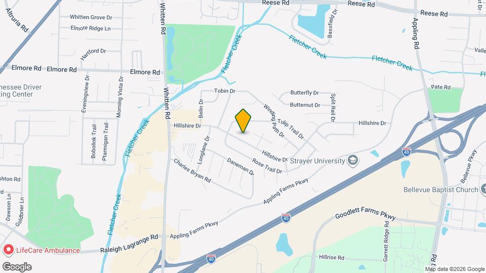 7004 Hillshire Dr Map and Location Details