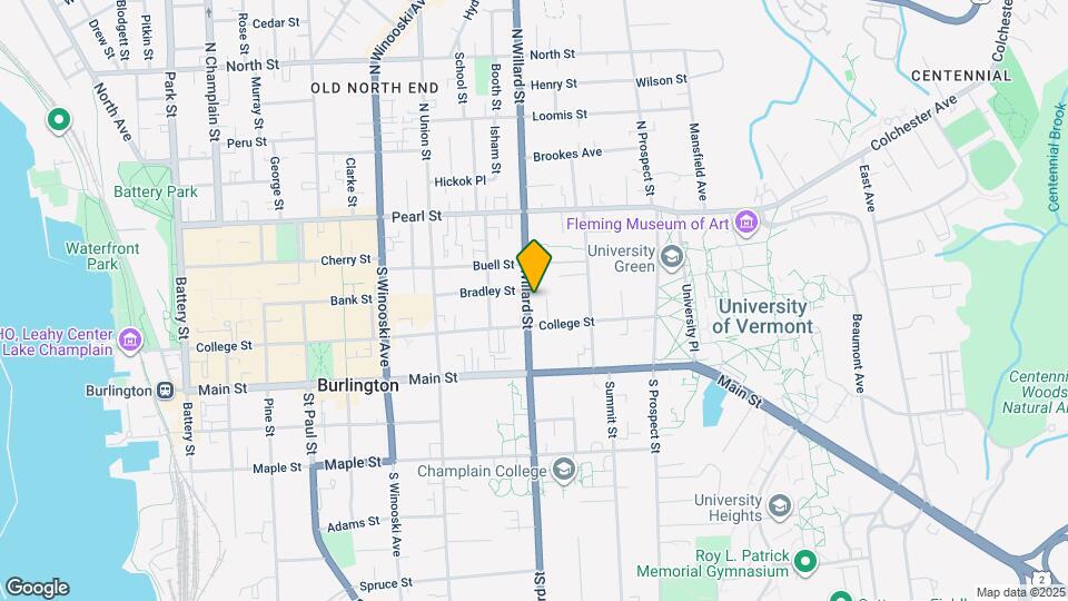 88 S Willard St, Unit Unit 1 Map and Location Details