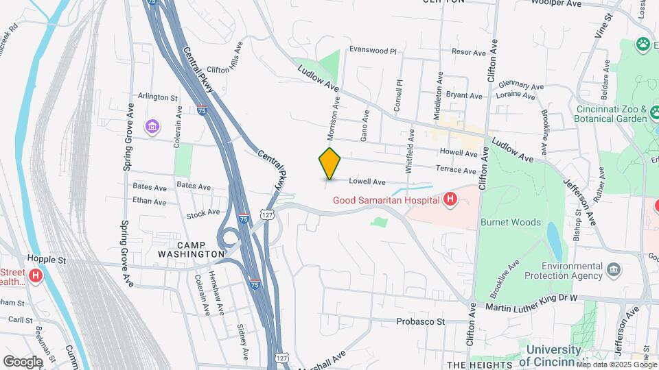 599 Lowell Ave Map and Location Details