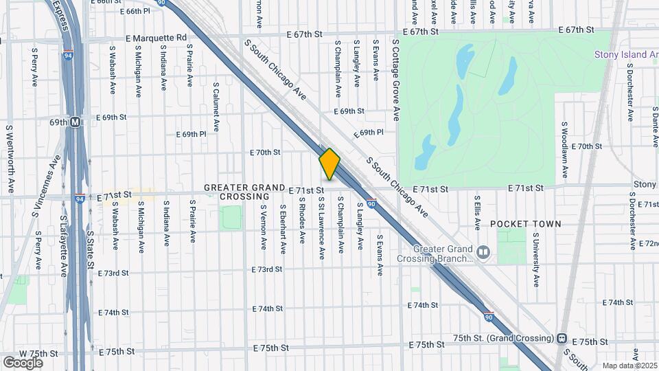610 E 71st St Map and Location Details