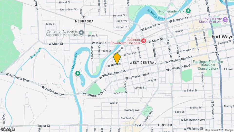 1223 W Wayne St Map and Location Details