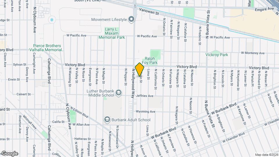 1809 N Avon St Mapa y Detalles de la Ubicación