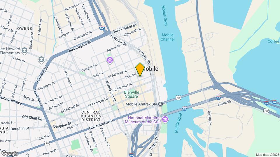 100 N Royal St Map and Location Details