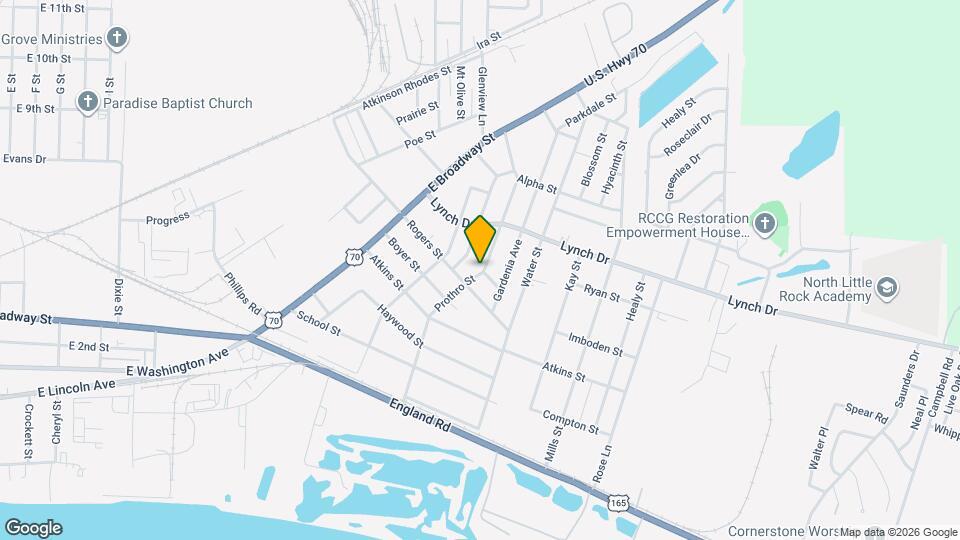 609 Prothro St Map and Location Details