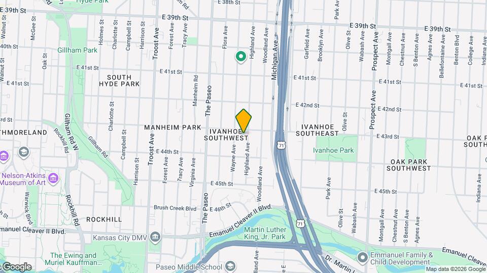 4308 Highland Ave Map and Location Details