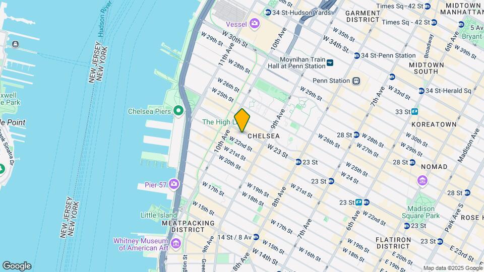 444 W 23rd St Mapa y Detalles de la Ubicación