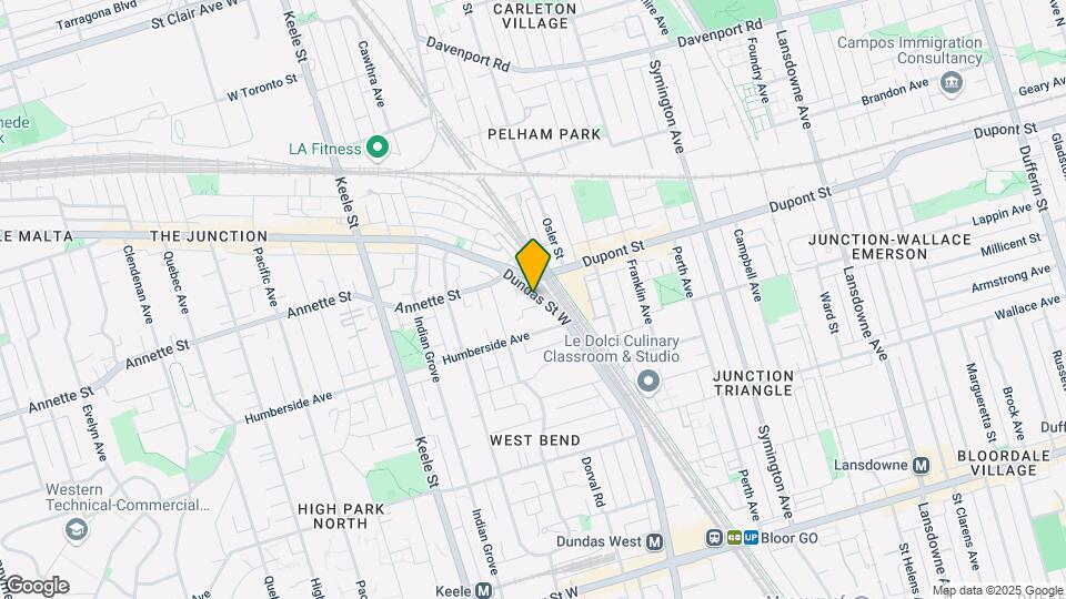 2625 Dundas St W Map and Location Details