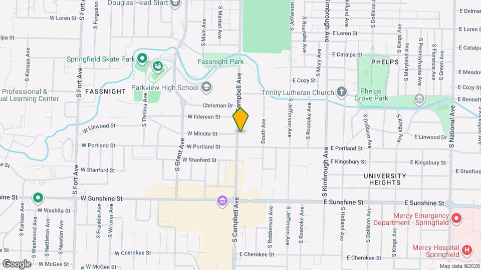 1540 S Campbell Ave Map and Location Details