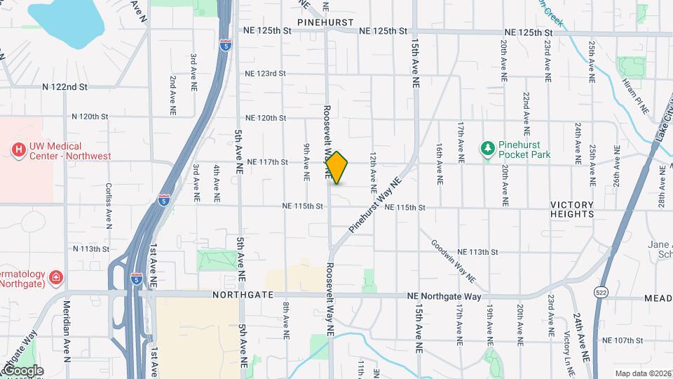11520 Roosevelt Way NE Map and Location Details