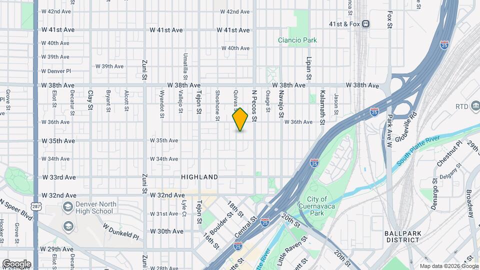 3520 Quivas St Mapa y Detalles de la Ubicación