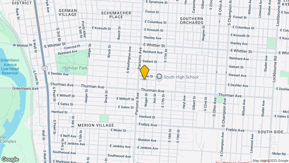 511 E Deshler Ave Map and Location Details