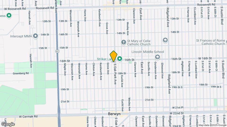 1614 Oak Park Ave, Unit Second Floor Mapa y Detalles de la Ubicación